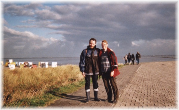 Auf dem Weg ins Watt zur Insel Baltrum