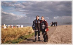 Auf dem Weg ins Watt zur Insel Baltrum